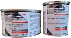 KGS E4000 Transparent, UV-stable Epoxy Adhesive - 1.5 kg (A) + 0.77 kg (B)