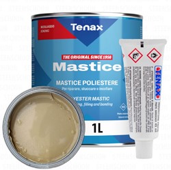 Tenax Solido Paglierino Scuro (Dark Beige) - Two-component polyester stone adhesive - 1L